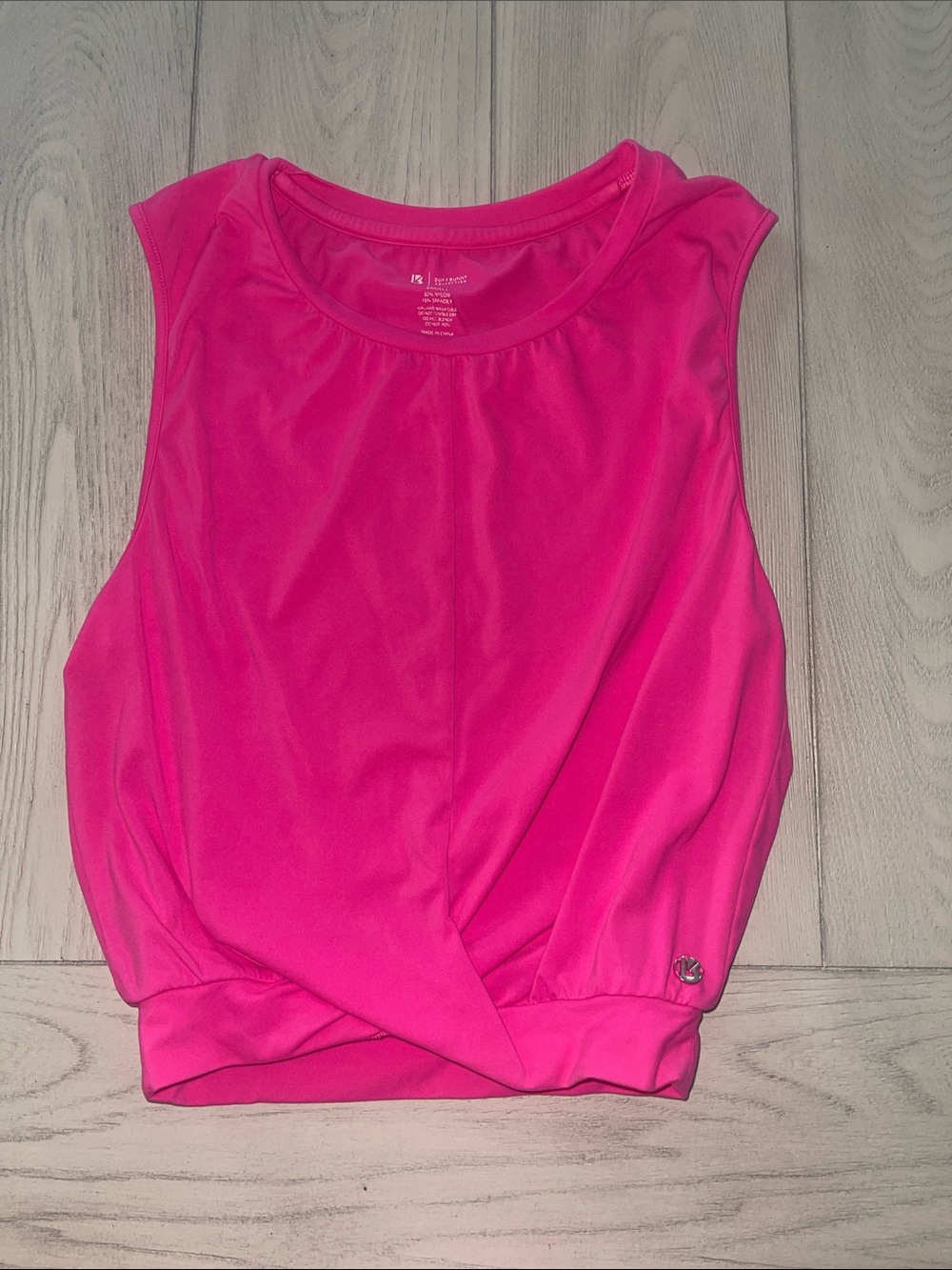 BuffBunny Bright Pink Twist-Hem Sleeveless Tank